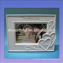 ceramic wedding photo frame with love design